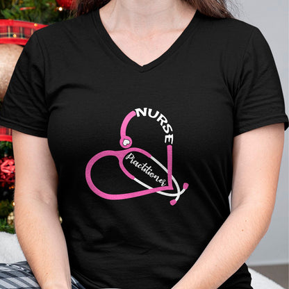 Funny Nurse Shirt, Nurse Unisex T-Shirt/Hoodie/Sweatshirt HLT00 - NP Nurse Practitioner Stethoscope Heart Love RN nursing Long Sleeve T-Shirt