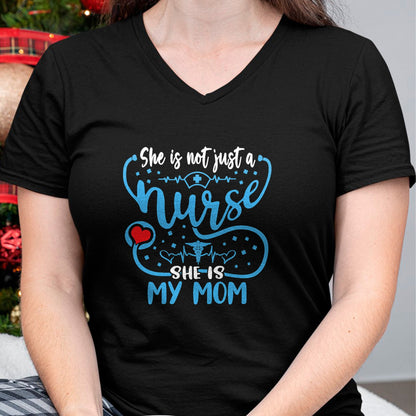 Gift for Mom Shirt, Funny Mom Unisex T-Shirt/Hoodie/Sweatshirt HLT00 - My Mom Is A Nurse Proud Nurse_s Son Daughter RN LPN Family T-Shirt