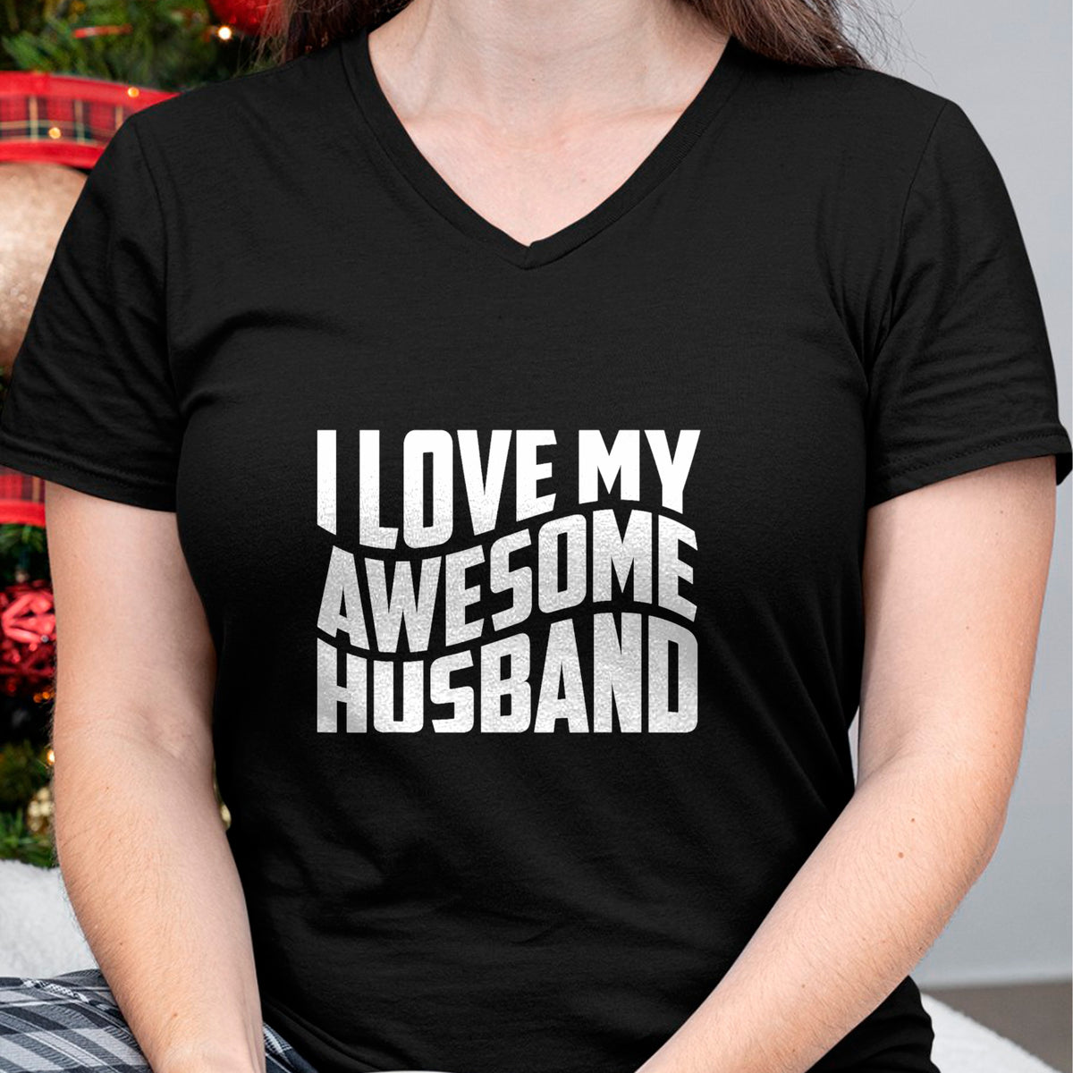 Best Wife Shirt, Wife and Husband Unisex T-Shirt/Hoodie/Sweatshirt HLT00 - I Love My Awesome Husband T-Shirt (2)