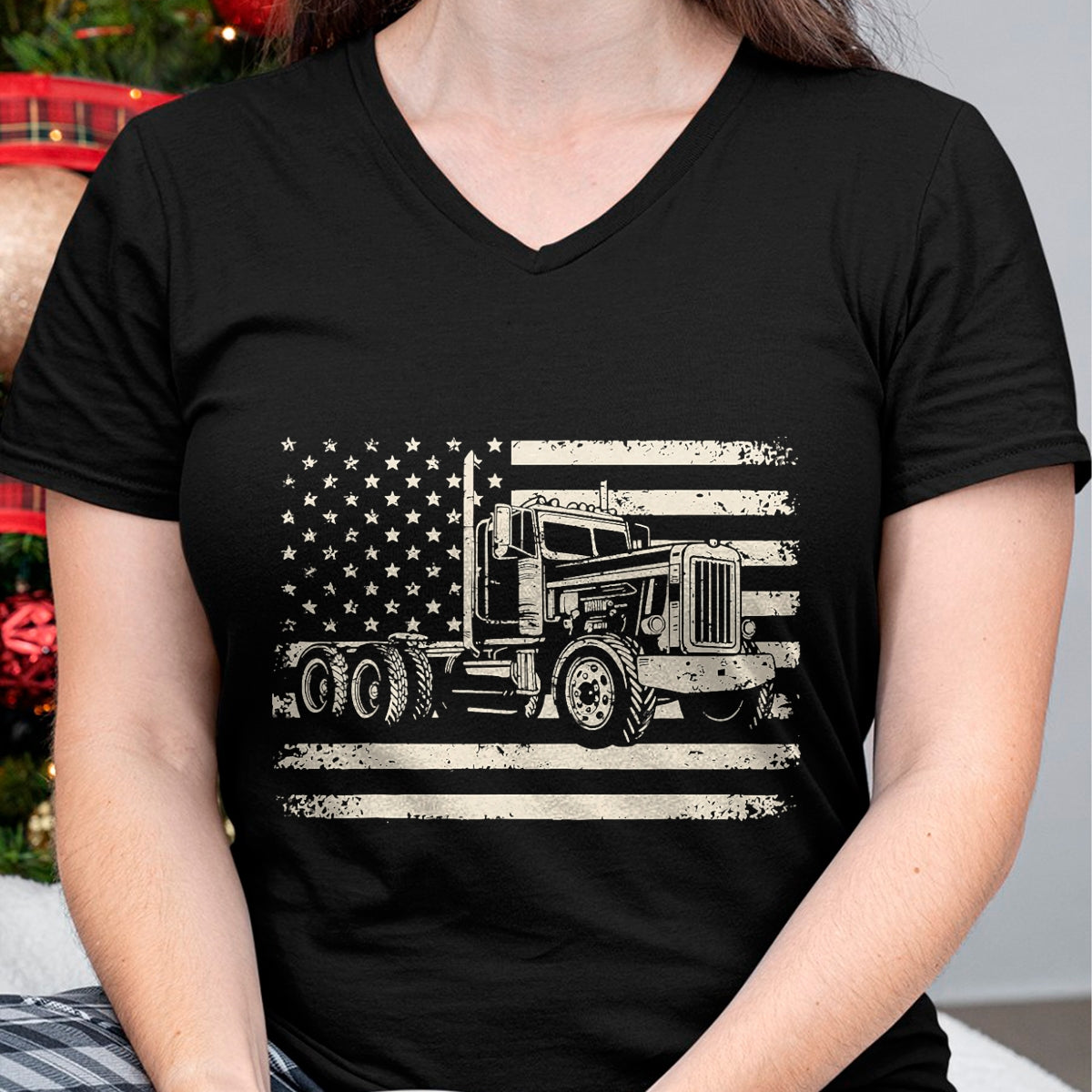 Best Truck Driver Life Shirt, Funny Trucker UnisexT-Shirt/Hoodie/Sweatshirt HLT00 - Semi Truck USA Flag Driver Trucker Patriotic Retro T-Shirt
