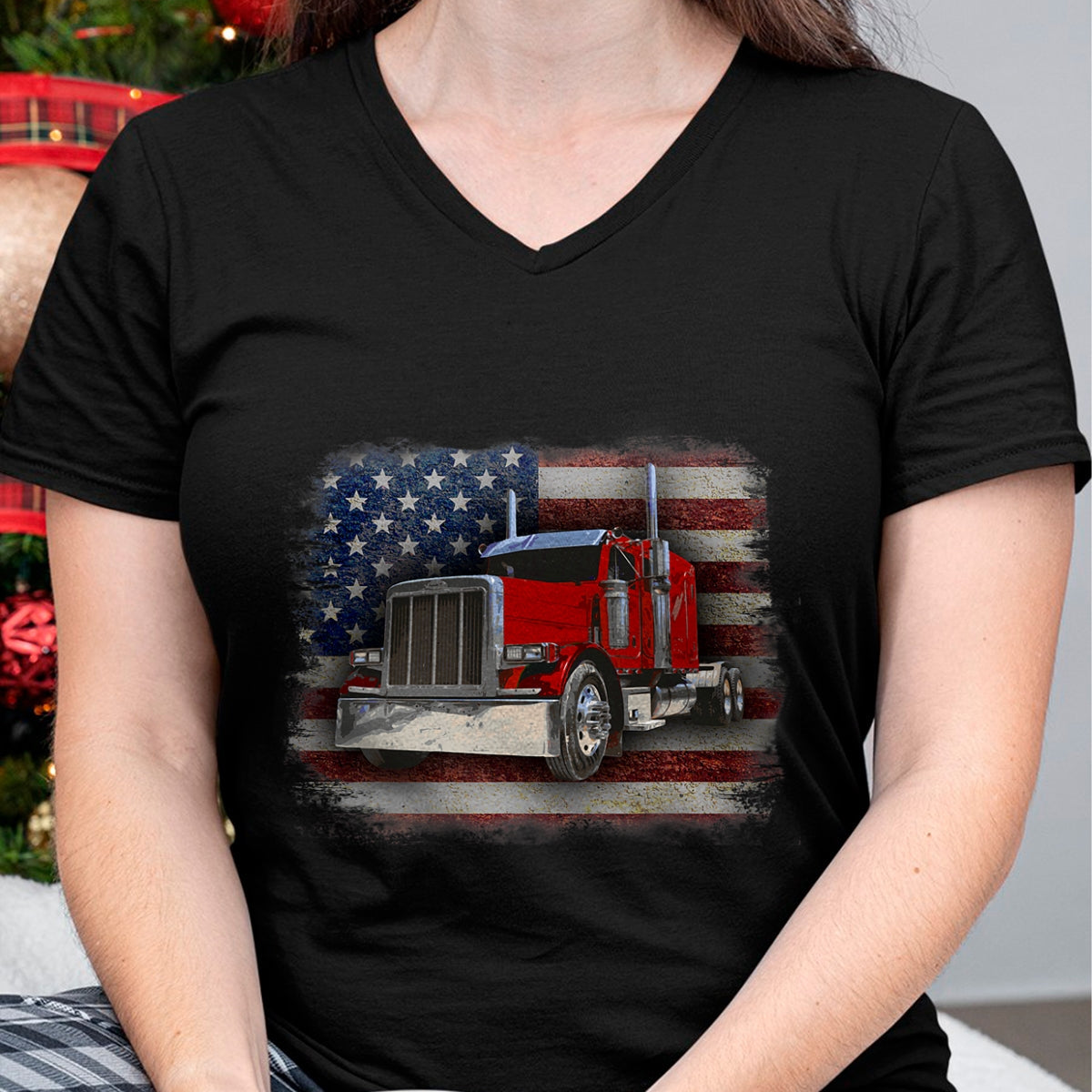 Best Truck Driver Life Shirt, Funny Trucker UnisexT-Shirt/Hoodie/Sweatshirt HLT00 - Trucker T-Shirt American Flag and Big Rig T-Shirt