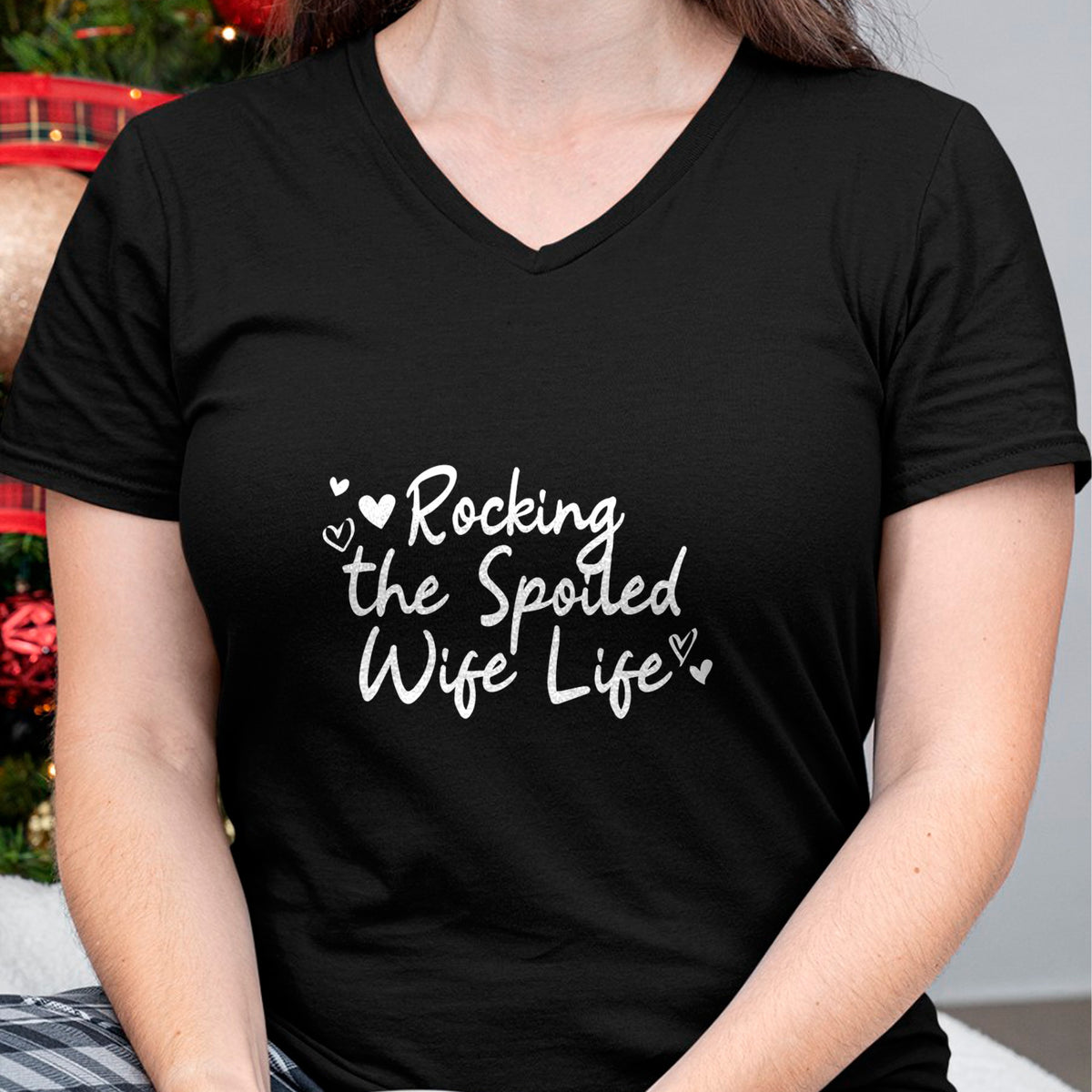 Best Wife Shirt, Wife and Husband Unisex T-Shirt/Hoodie/Sweatshirt HLT00 - Gift for wife T shirt, spoiled wife   Fiancee Rocking The Spoiled Wife Life Spoiled Wife Pullover Ho