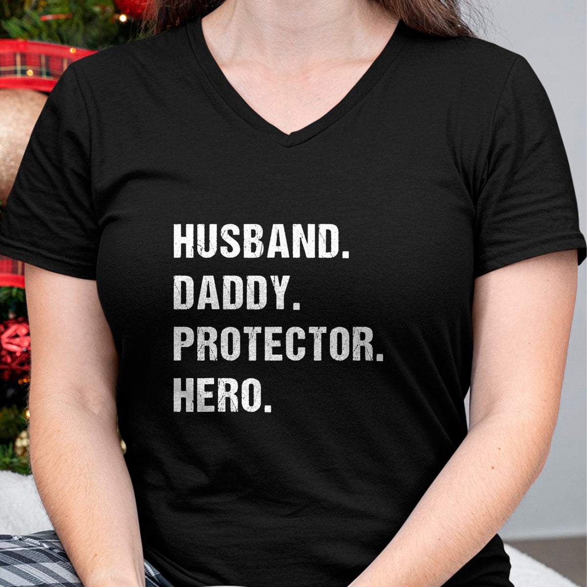 Best Wife Shirt, Wife and Husband Unisex T-Shirt/Hoodie/Sweatshirt HLT00 - Husband Daddy Protector Hero Fathers Day Gift For Dad Wife T-Shirt