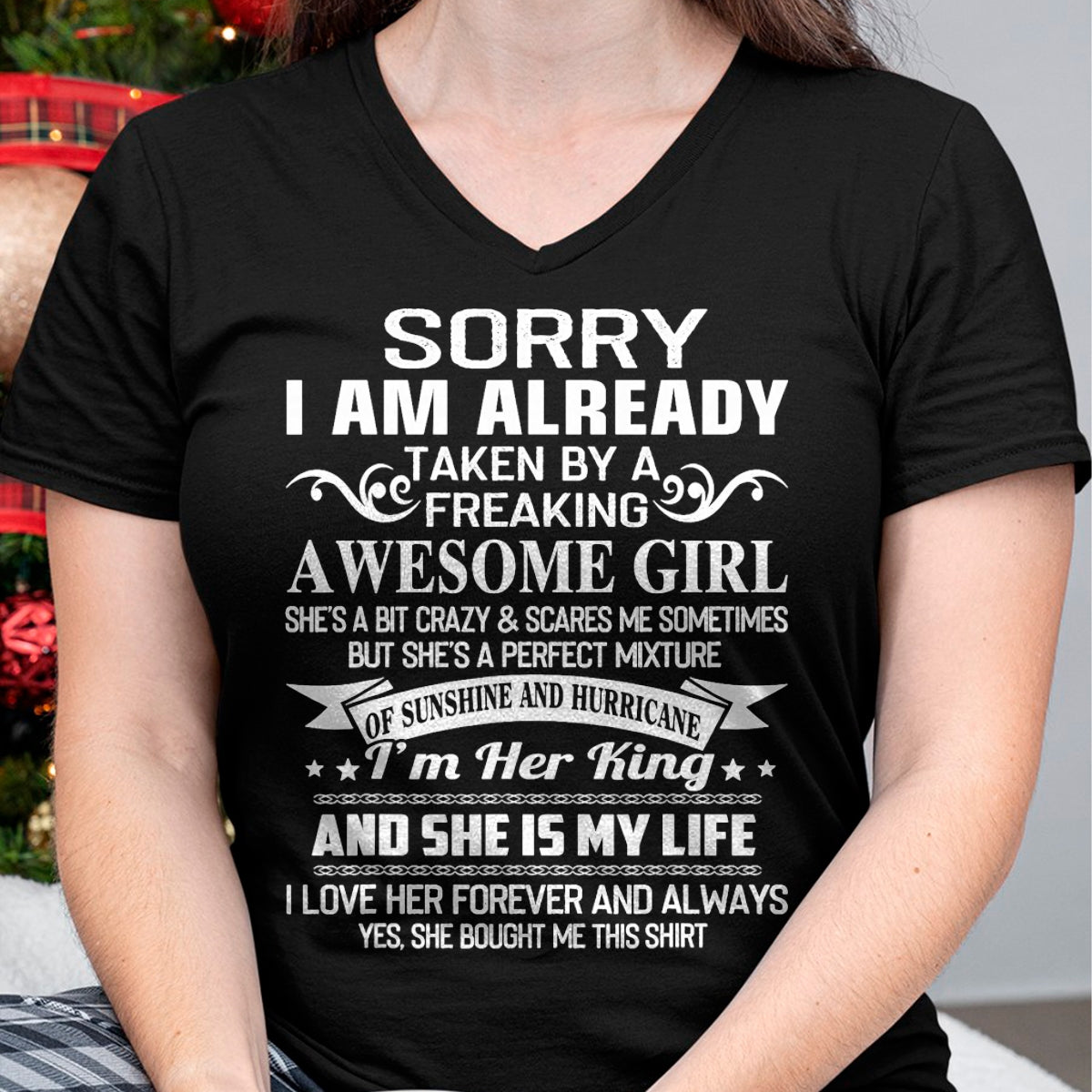 Best Husband Shirt, Wife and Husband Unisex T-Shirt/Hoodie/Sweatshirt HLT00 - Sorry I Am Already Taken By Freaking Awesome Girl Gifts T-Shirt