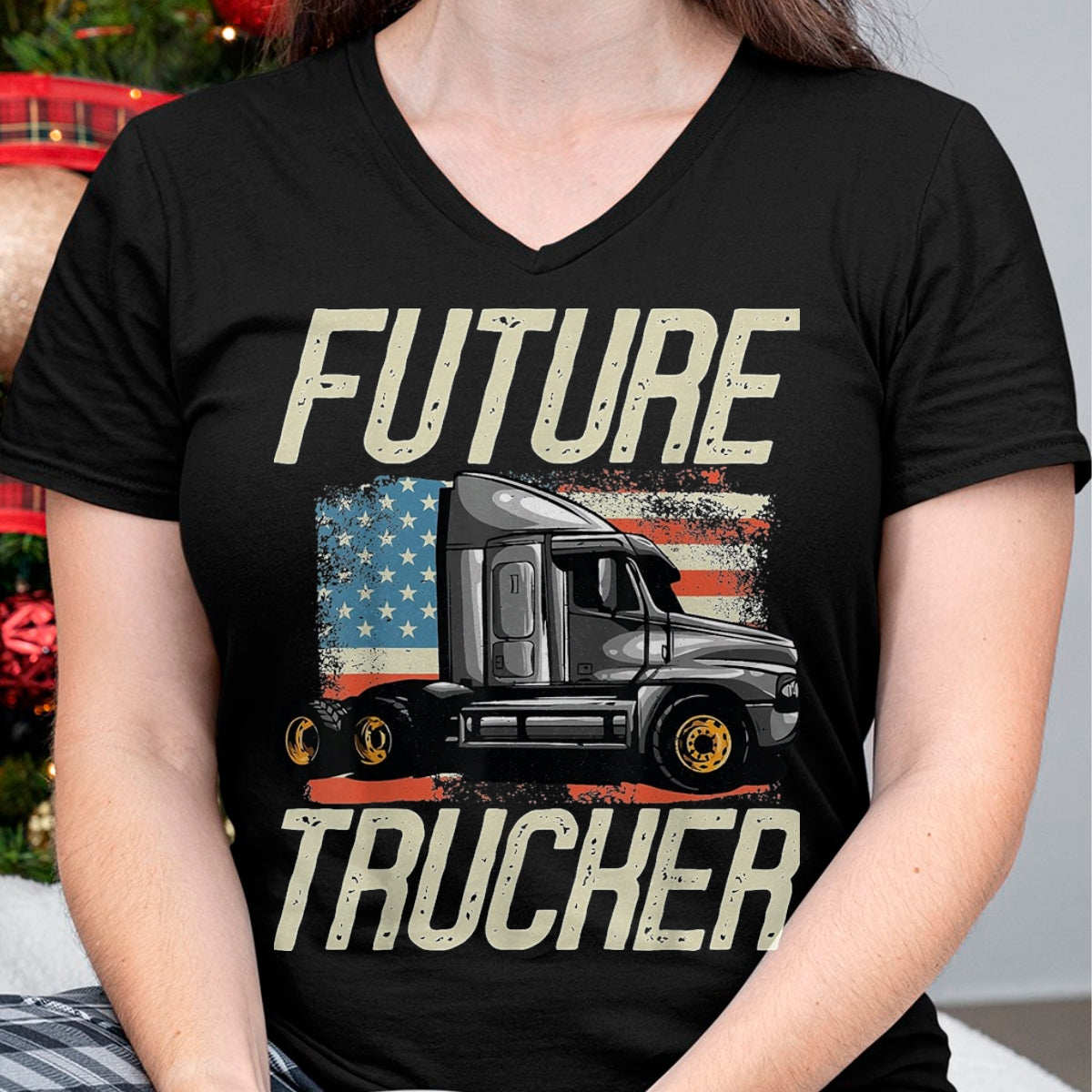 Best Truck Driver Life Shirt, Funny Trucker UnisexT-Shirt/Hoodie/Sweatshirt HLT00 - Future Trucker Truck Driver Semi Kids Son Daughter Clothing T-Shirt, Youth, Red, Small