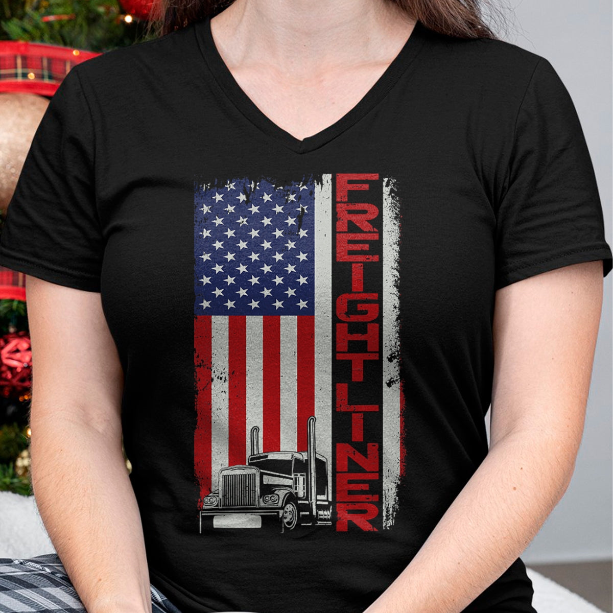 Best Truck Driver Life Shirt, Funny Trucker UnisexT-Shirt/Hoodie/Sweatshirt HLT00 - Trucker Truck Driver Halloween Pun Vintage USA American Flag T-Shirt