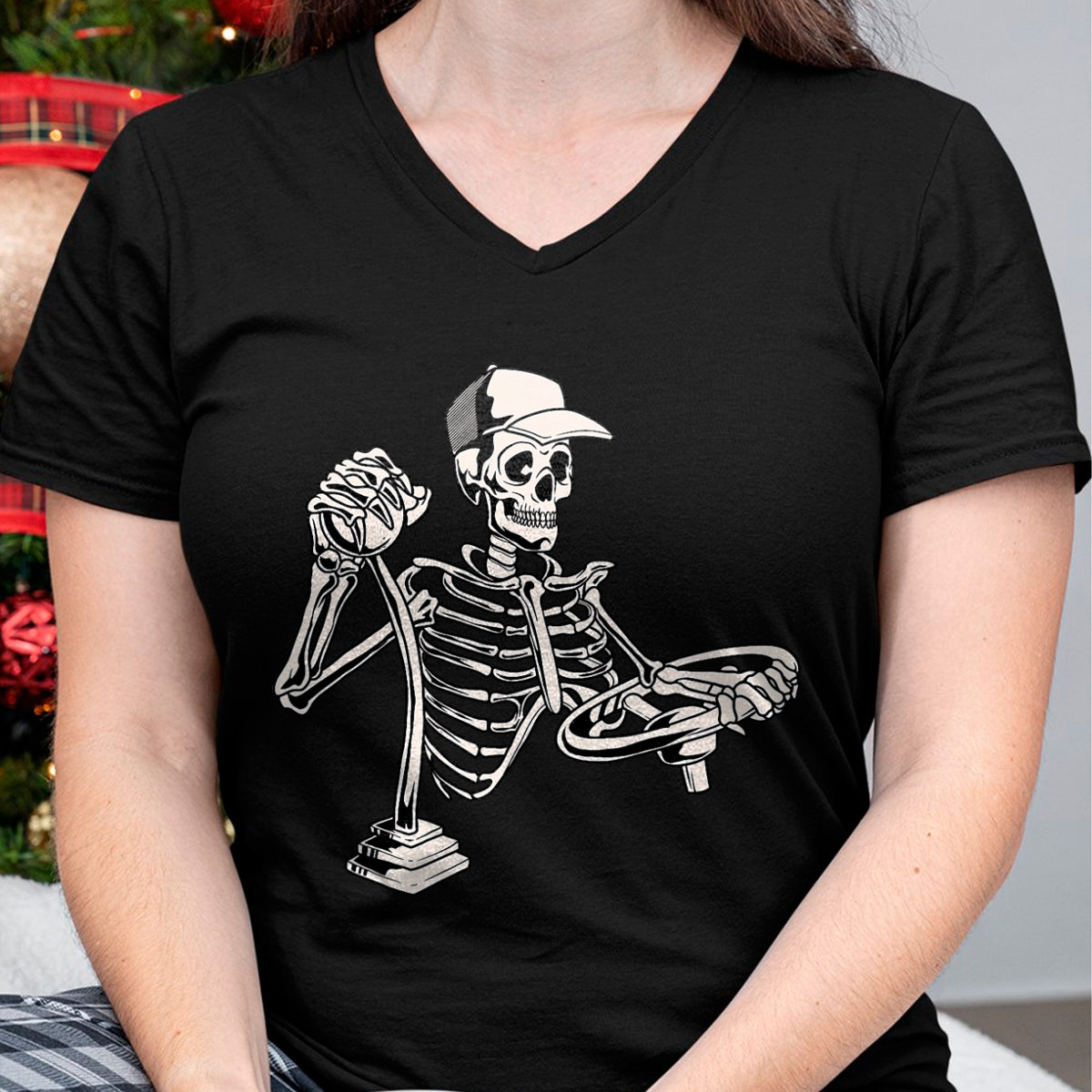 Best Truck Driver Life Shirt, Funny Trucker UnisexT-Shirt/Hoodie/Sweatshirt HLT00 - Skeleton Truck Driver - Funny Big Trucking Trucker T-Shirt