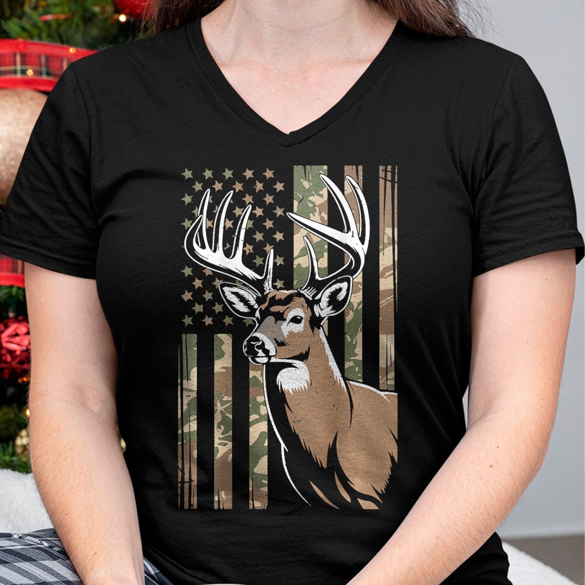 Funny Hunting Shirt, Gift For Hunting Lover Unisex T-Shirt/Hoodie/Sweatshirt HLT00 - Men Boy Camo Deer Hunting American Flag Whitetail Buck Youth T-Shirt
