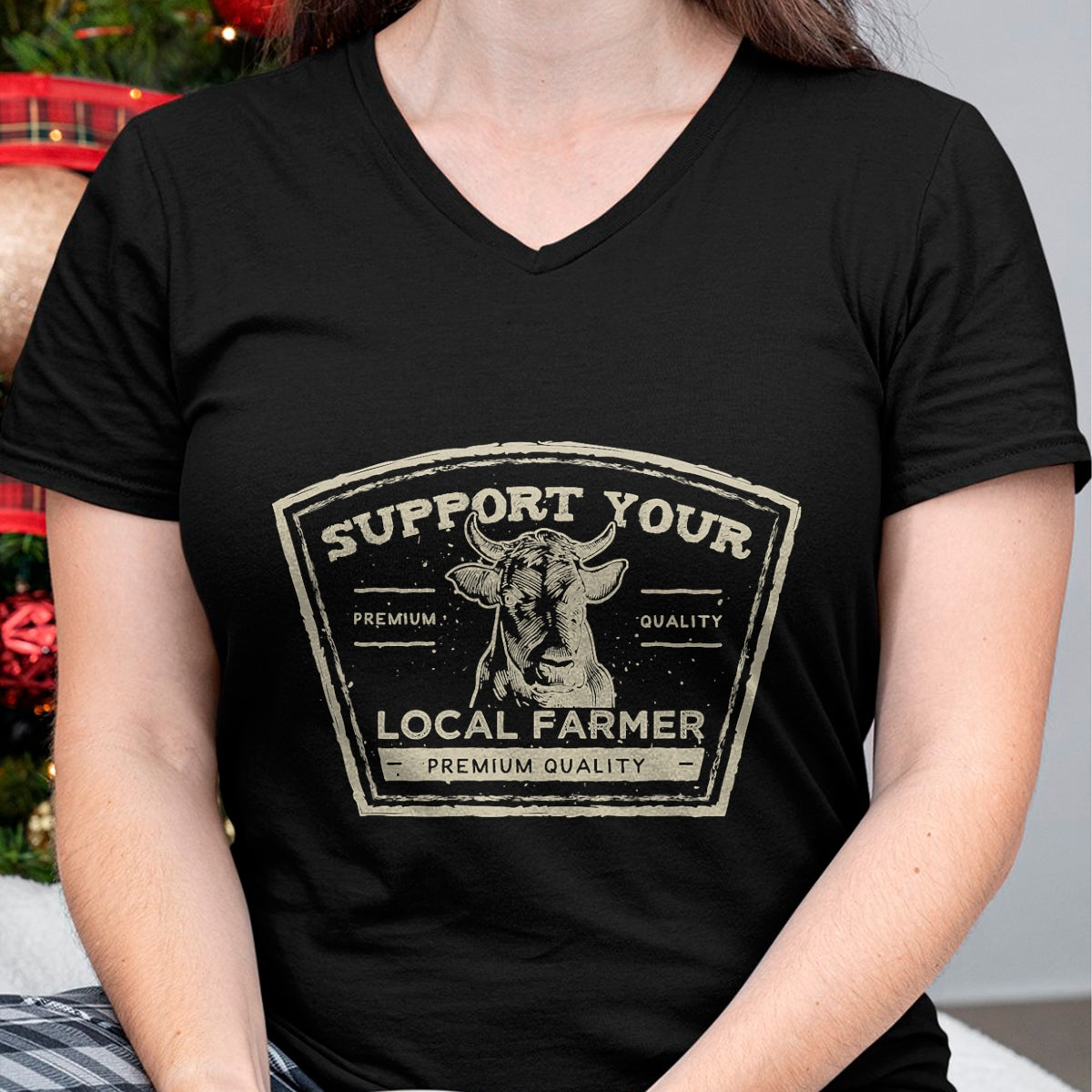 Best Farmer Life Shirt, Funny Farmer UnisexT-Shirt/Hoodie/Sweatshirt HLT00 - Support Your Local Farmer Eat Beef T-Shirt