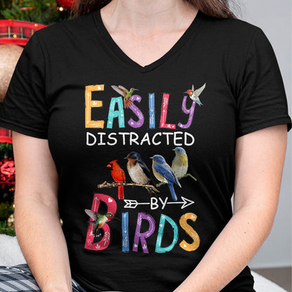 Best Thanksgiving Family Shirt , Funny Thanksgiving UnisexT-Shirt/Hoodie/Sweatshirt HLT00 - Easily Distracted by Birds Funny Bird T-Shirt Small