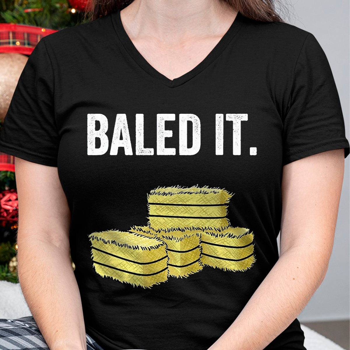 Best Farmer Life Shirt, Funny Farmer UnisexT-Shirt/Hoodie/Sweatshirt HLT00 - Funny Farmer Pun T-Shirt Baled It Farming Humor Farm Joke T-Shirt, Men, Black, 3X-Large