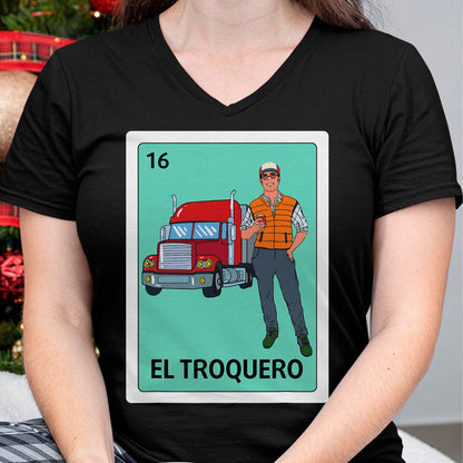 Best Truck Driver Life Shirt, Funny Trucker UnisexT-Shirt/Hoodie/Sweatshirt HLT00 - Truck Driver Spanish Mexican El Troquero Bingo Card Game T-Shirt