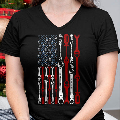 Best Mechanic Life Shirt, Funny Mechanic UnisexT-Shirt/Hoodie/Sweatshirt HLT00 - American Flag Mechanic Shirts Patriotic Mechanic USA Flag T-Shirt for Women Kids Men