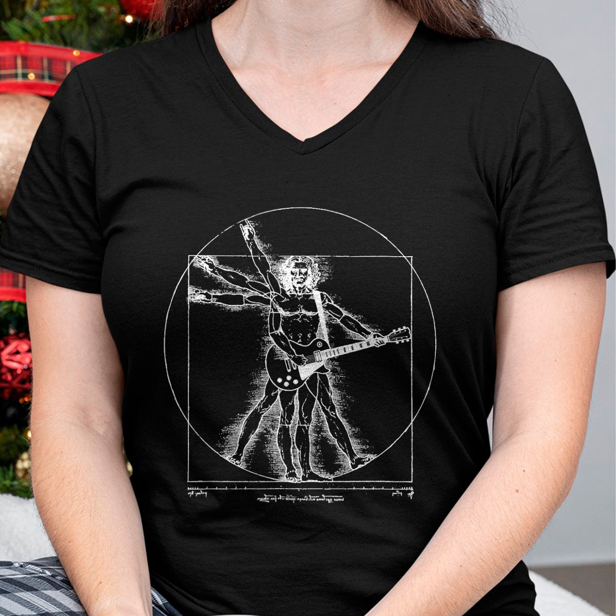 Guitar Lover Shirt, Funny Guitar UnisexT-Shirt/Hoodie/Sweatshirt HLT00 - Funny Guitar Player Da Vinci Vitruvian Man Musicians T-Shirt