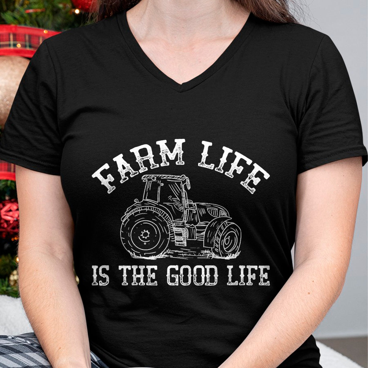 Best Farmer Life Shirt, Funny Farmer UnisexT-Shirt/Hoodie/Sweatshirt HLT00 - Farm Life is The Good Life Tractor T-Shirt