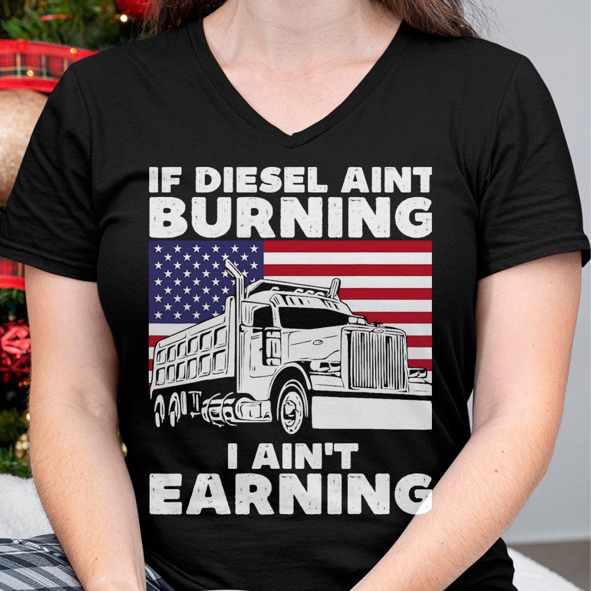 Best Truck Driver Life Shirt, Funny Trucker UnisexT-Shirt/Hoodie/Sweatshirt HLT00 - If Diesel Ain't Burning I Aint Earning Truck Driver Patriot T-Shirt, Men's Big and Tall, Dark Heathe