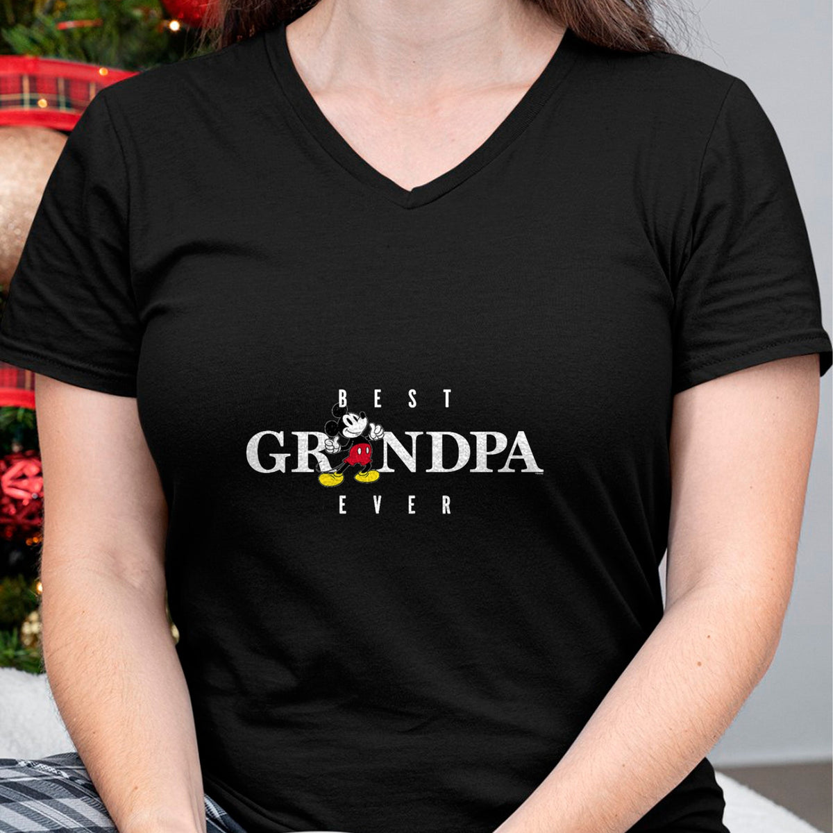 Best Grandpa Shirt, Proud Grandpa Unisex T-Shirt/Hoodie/Sweatshirt HLT00 - Disney Mickey Mouse Thumbs Up Best Grandpa Ever Father���s Day T