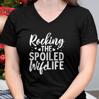 Best Wife Shirt, Wife and Husband Unisex T-Shirt/Hoodie/Sweatshirt HLT00 - Gift for wife T shirt, spoiled wife   Funny Spoiled Wife Art For Women Husband Spoiled Wife Life Rag (1)
