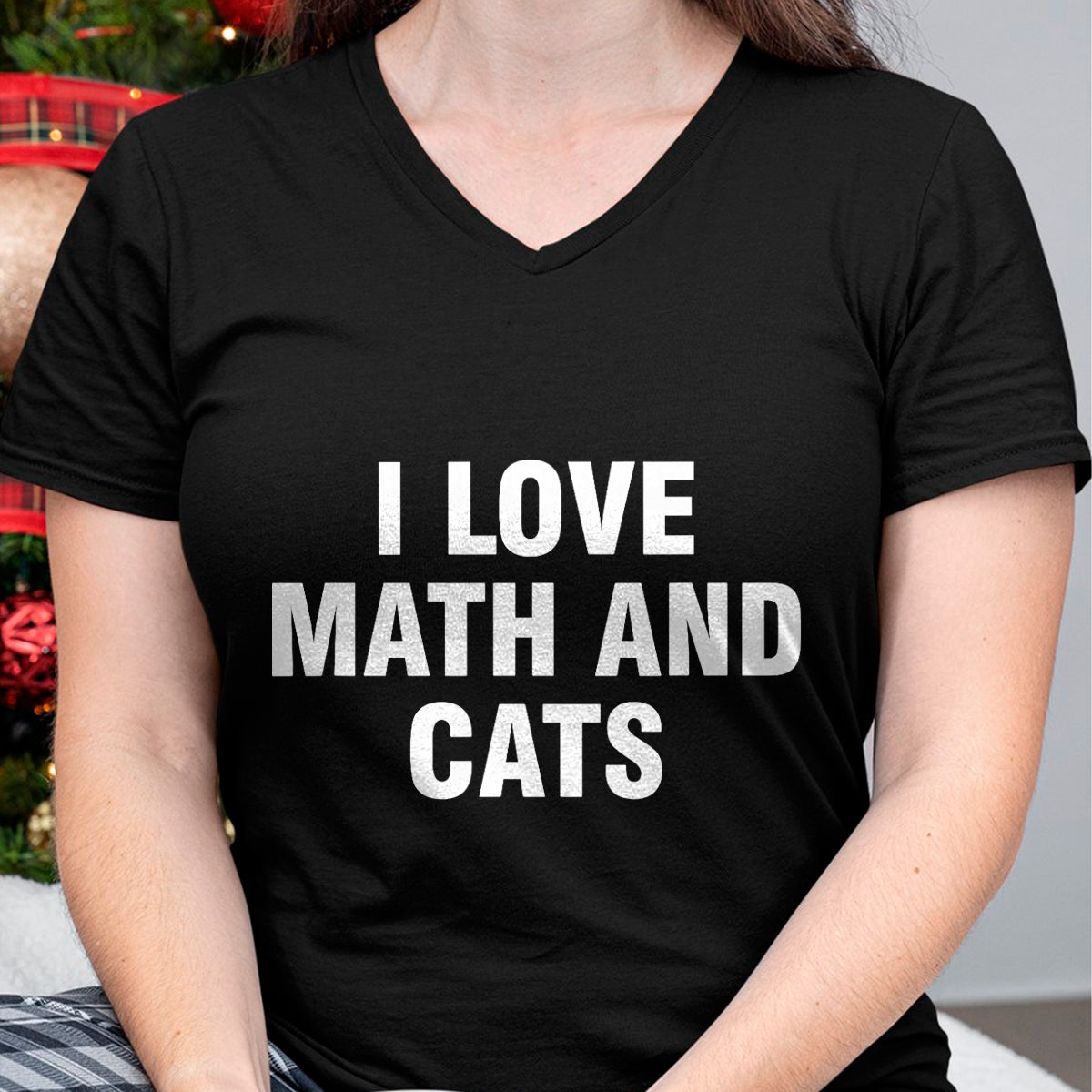 Cat Love Shirt, Funny Cat Lover Gift UnisexT-Shirt/Hoodie/Sweatshirt HLT00 - I Love Math and Cats T-Shirt