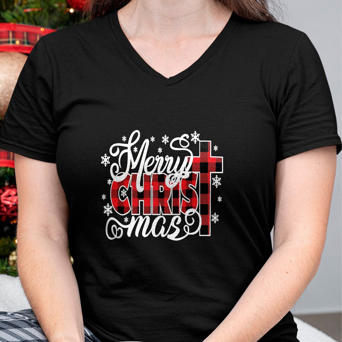Christian Tee, Christian Faith Unisex T-Shirt/Hoodie/Sweatshirt HLT00 - Merry Christ Mas Christian Jesus Christmas PJs Xmas Pajamas T-Shirt