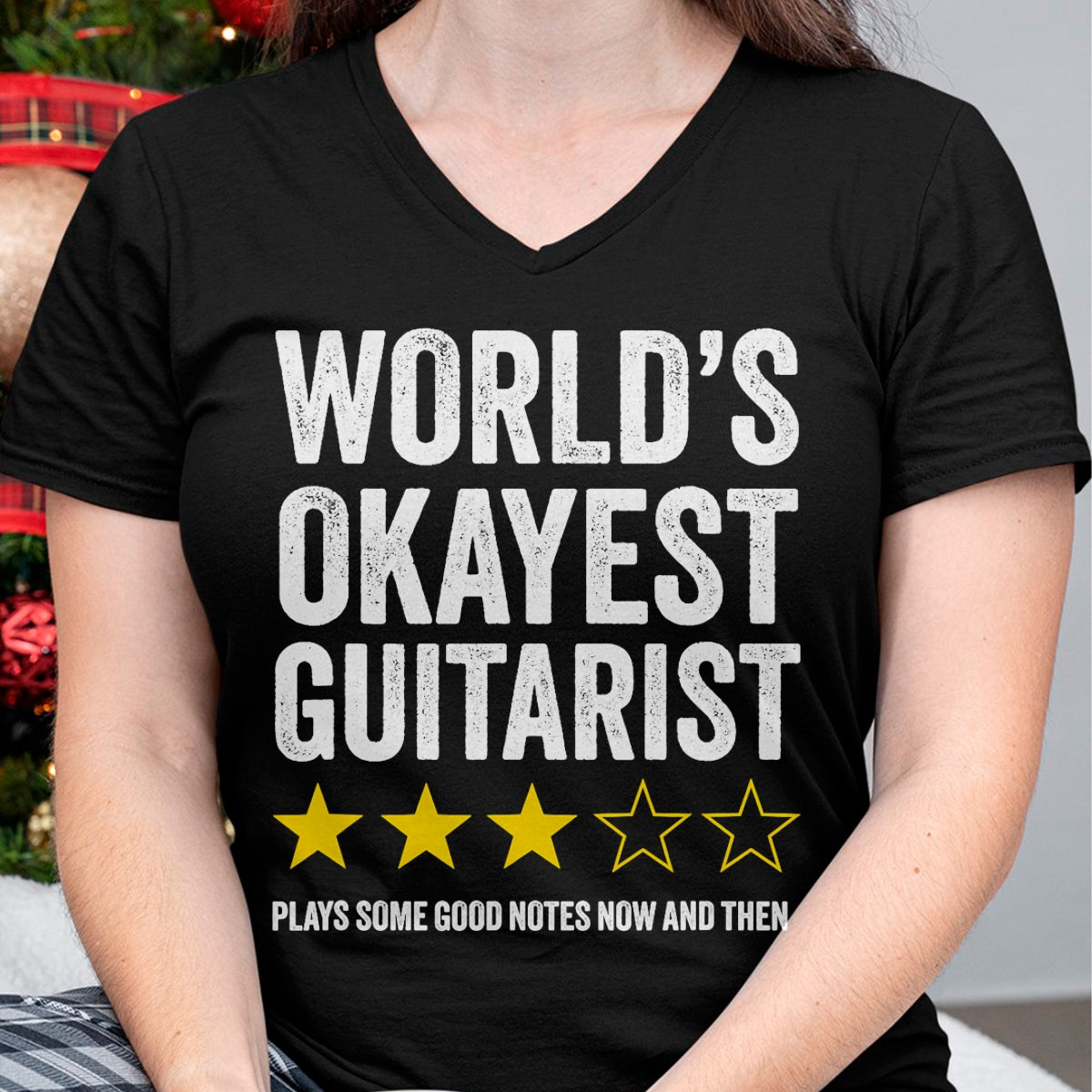 Guitar Lover Shirt, Funny Guitar UnisexT-Shirt/Hoodie/Sweatshirt HLT00 - World_s Okayest Guitar Player Funny Guitarist Musician Tee T-Shirt