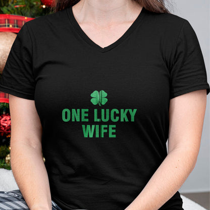 Best Wife Shirt, Wife and Husband Unisex T-Shirt/Hoodie/Sweatshirt HLT00 - Gift for wife T shirt, lucky wife   One Lucky Wife Zip Hoodie