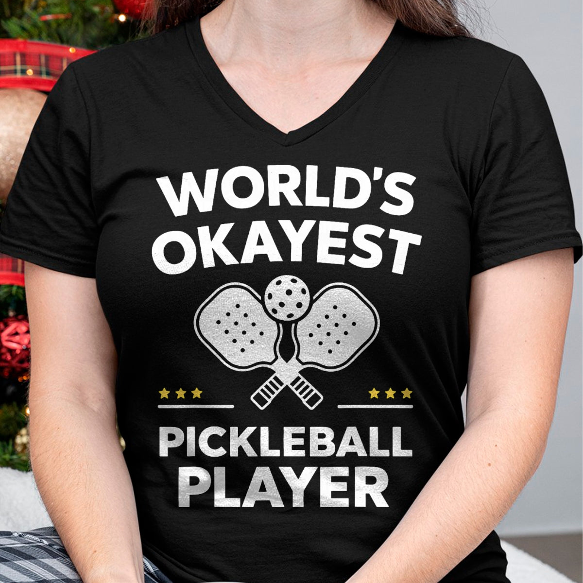 Funny Pickleball Shirt, Pickleball Lover Unisex T-Shirt/Hoodie/Sweatshirt HLT00 - World's Okayest Pickleball Player T-Shirt