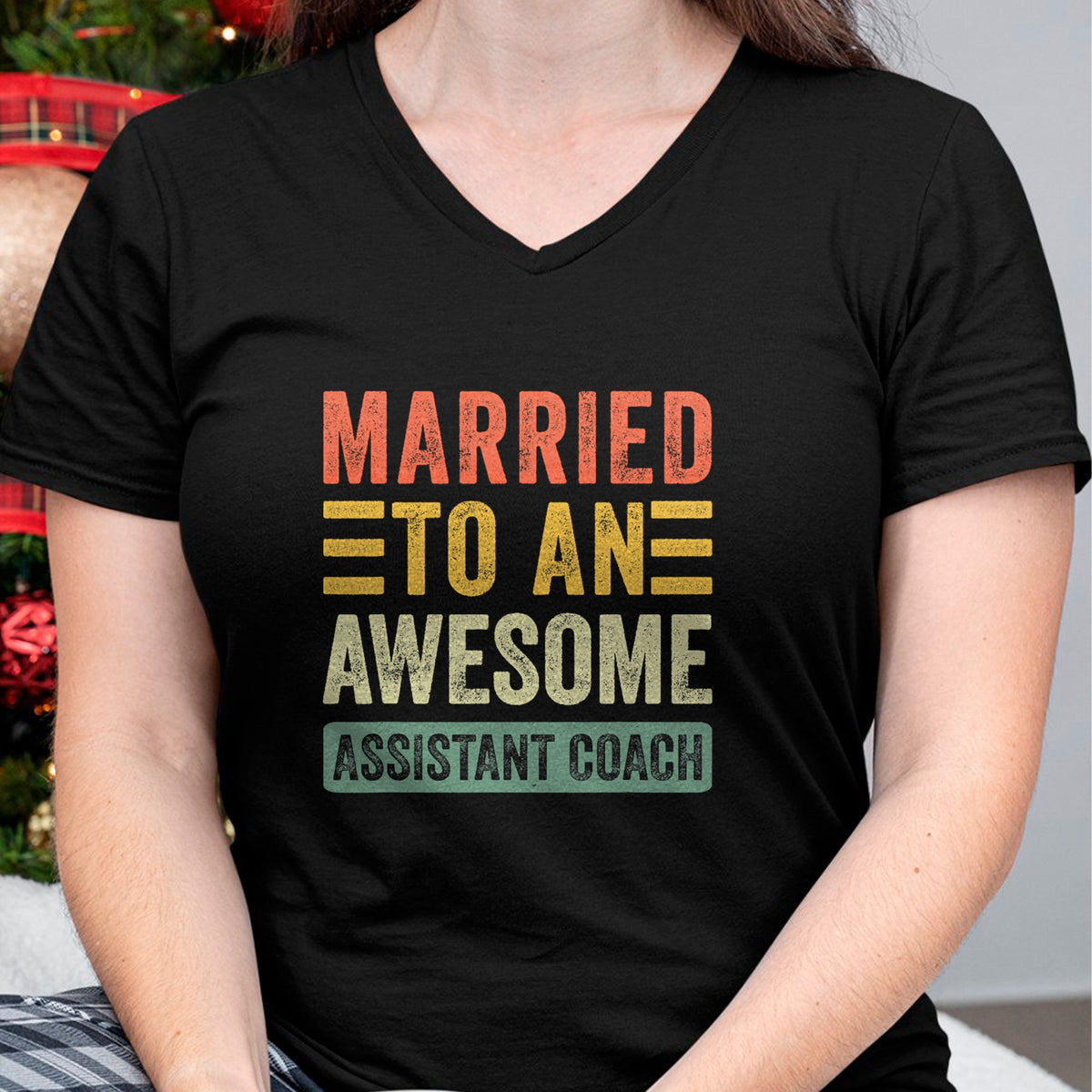 Best Wife Shirt, Wife and Husband Unisex T-Shirt/Hoodie/Sweatshirt HLT00 - Married to an Awesome Assistant Coach Funny Husband Wife T-Shirt