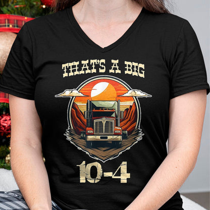 Best Truck Driver Life Shirt, Funny Trucker UnisexT-Shirt/Hoodie/Sweatshirt HLT00 - That's a Big 10-4, Ten Four Good Buddy, Truck Driver T-Shirt, Youth, Cranberry Red, 4T