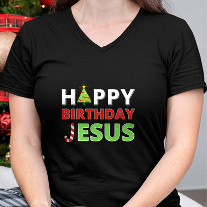 Christian Tee, Christian Faith Unisex T-Shirt/Hoodie/Sweatshirt HLT00 - Happy Birthday Jesus Funny Christian Christmas T-Shirt
