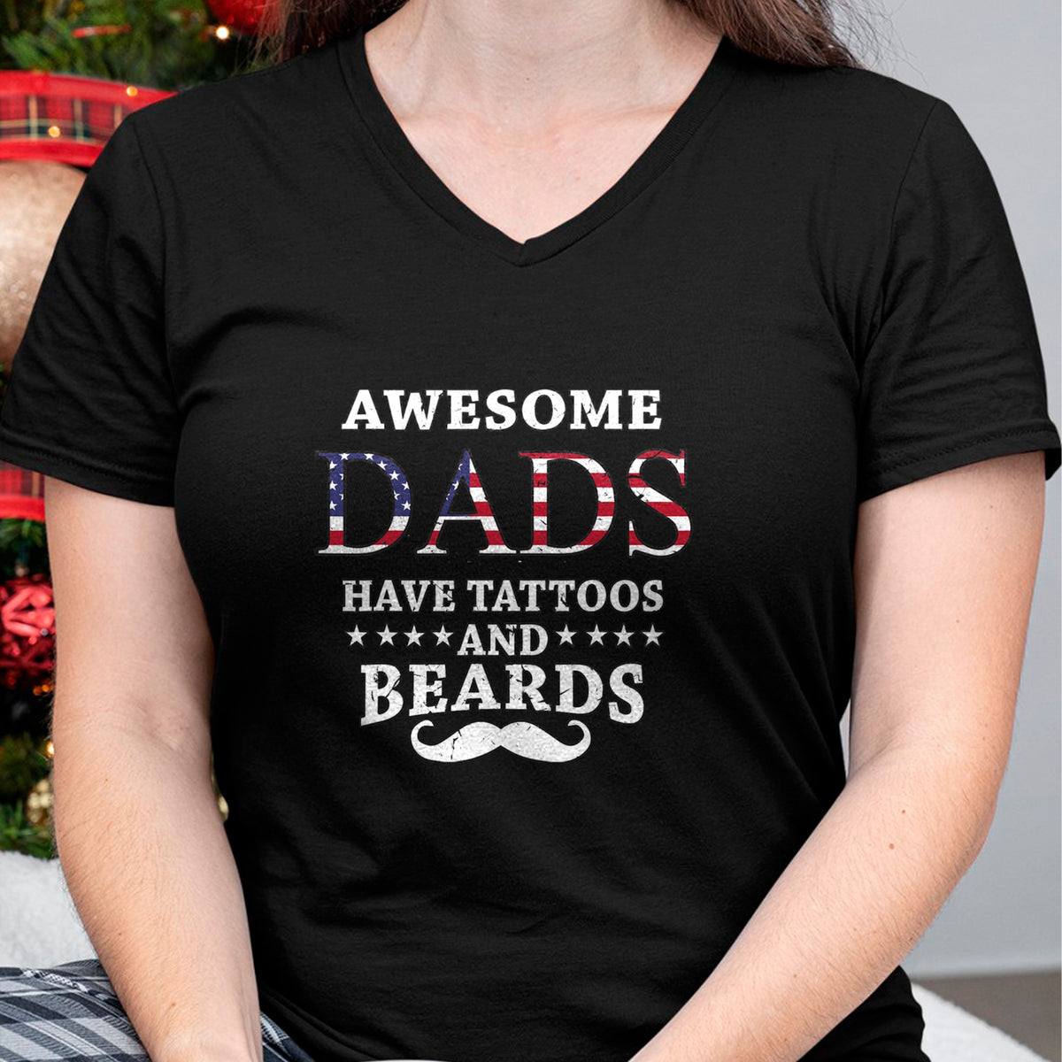 Best Wife Shirt, Wife and Husband Unisex T-Shirt/Hoodie/Sweatshirt HLT00 - Mens Awesome Dads Have Tattoos And Beards Gift Dads Bearded Guys T-Shirt
