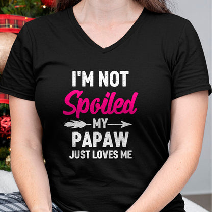 Best Wife Shirt, Wife and Husband Unisex T-Shirt/Hoodie/Sweatshirt HLT00 - I'm Not Spoiled My Papaw Just Loves Me Kids Girls Toddler T-Shirt