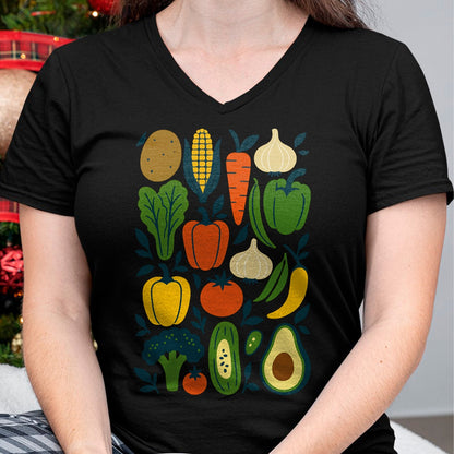 Best Farmer Life Shirt, Funny Farmer UnisexT-Shirt/Hoodie/Sweatshirt HLT00 - Retro Vegetable Garden Pattern Veggie Farmer Market Vegan Long Sleeve T-Shirt