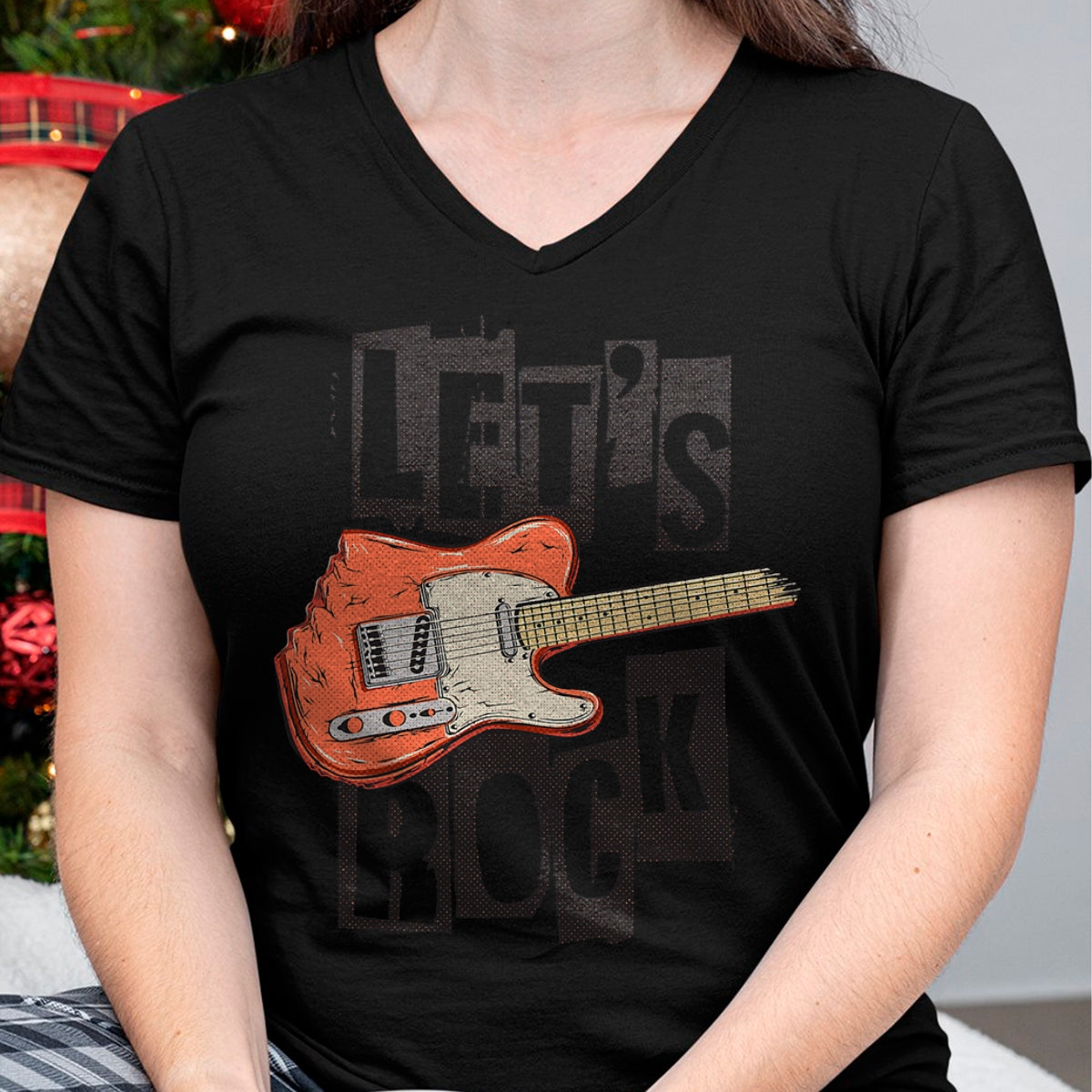 Guitar Lover Shirt, Funny Guitar UnisexT-Shirt/Hoodie/Sweatshirt HLT00 - Let_s Rock Electric Guitar Music Lover Band Guitarist Retro Vintage Tees T Shirts for Men and Women