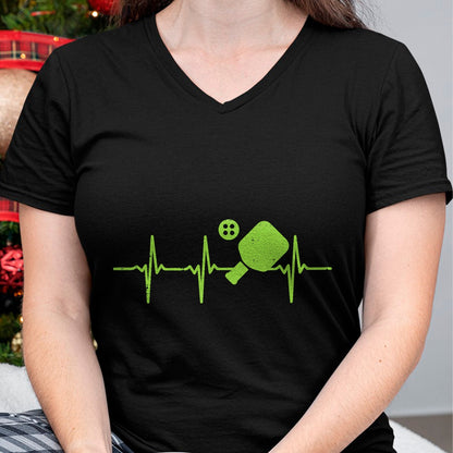 Funny Pickleball Shirt, Pickleball Lover Unisex T-Shirt/Hoodie/Sweatshirt HLT00 - Pickleball Heartbeat Funny Pickle Ball Sports Men Women Kids T-Shirt