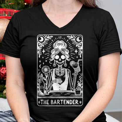Best Thanksgiving Family Shirt , Funny Thanksgiving UnisexT-Shirt/Hoodie/Sweatshirt HLT00 - Bartender Tarot Card Skeleton Cocktail Witchy Vibes Alcohol T-Shirt