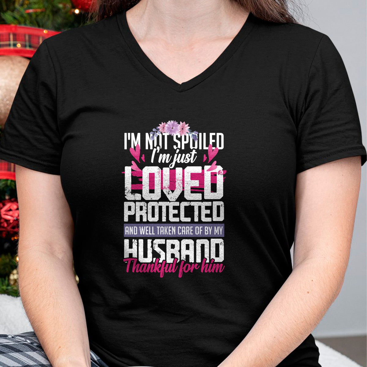 Best Wife Shirt, Wife and Husband Unisex T-Shirt/Hoodie/Sweatshirt HLT00 - Gift for wife T shirt, spoiled wife   Thankful for my Husband - Spoiled Wife Pullover Hoodie