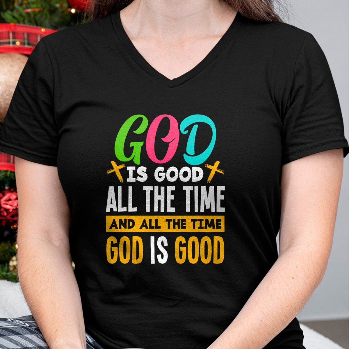 Christian Tee, Christian Faith Unisex T-Shirt/Hoodie/Sweatshirt HLT00 - God Is Good All The Time Jesus Christ Christian Gift T-Shirt (1)