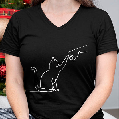 Cat Love Shirt, Funny Cat Lover Gift UnisexT-Shirt/Hoodie/Sweatshirt HLT00 - Cute Pet Tee I Love My Cat Best Friend Fist Bump Paw Cat T-Shirt, Men, Black, 3X-Large