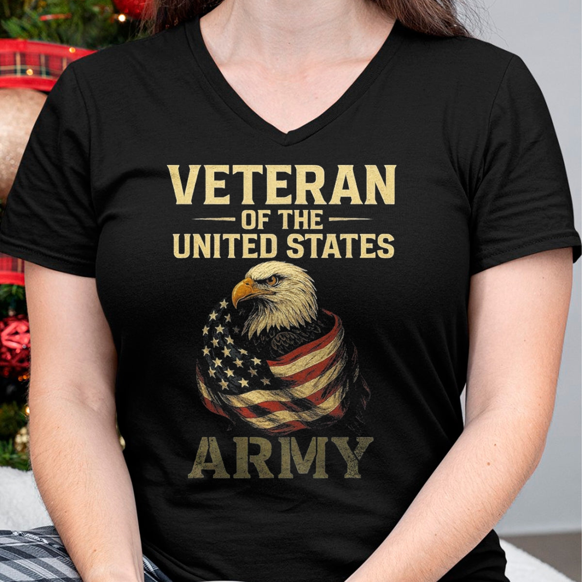 Proud Veteran Shirt, Funny Veteran UnisexT-Shirt/Hoodie/Sweatshirt HLT00 - Veteran of THE United States Army - Patriotic Eagle T-Shirt, Men, Navy Blue, XX-Large