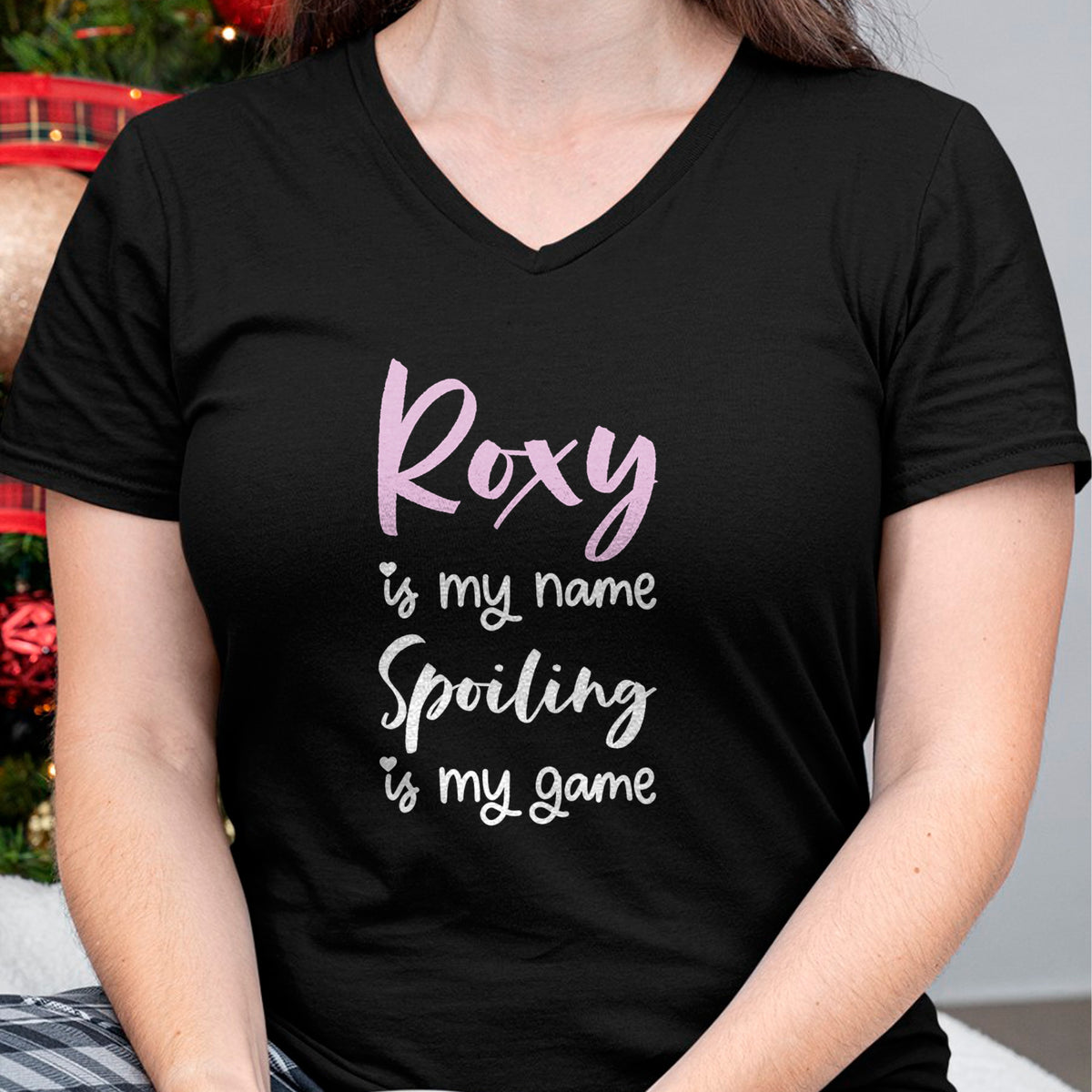 Best Wife Shirt, Wife and Husband Unisex T-Shirt/Hoodie/Sweatshirt HLT00 - Roxy Name Personalized Women Spoiled Girl Cute Pink Black T-Shirt