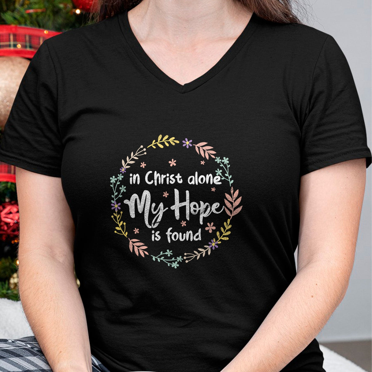 Christian Tee, Christian Faith Unisex T-Shirt/Hoodie/Sweatshirt HLT00 - In Christ Alone My Hope Is Found Christian Religious Faith T-Shirt