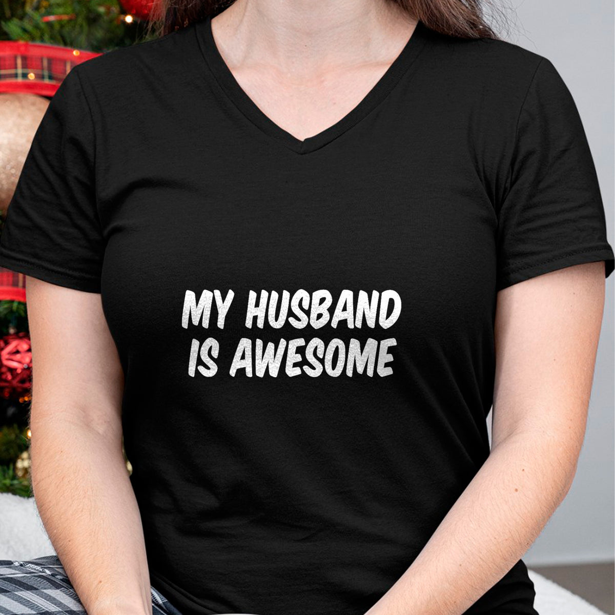 Best Wife Shirt, Wife and Husband Unisex T-Shirt/Hoodie/Sweatshirt HLT00 - My Husband Is Awesome T-Shirt