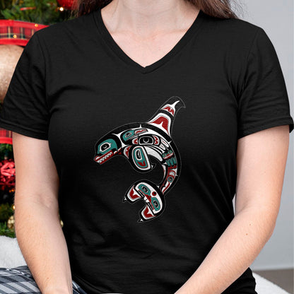 Native American T-Shirts, Vintage Native American Unisex T-Shirt/Hoodie/Sweatshirt HLT00 - Orca Killer Whale Pacific Northwest Alaska Native American
