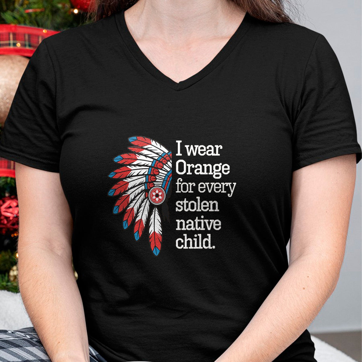 Native American T-Shirts, Vintage Native American Unisex T-Shirt/Hoodie/Sweatshirt HLT00 - I Wear Orange For Every American Native Child (1)