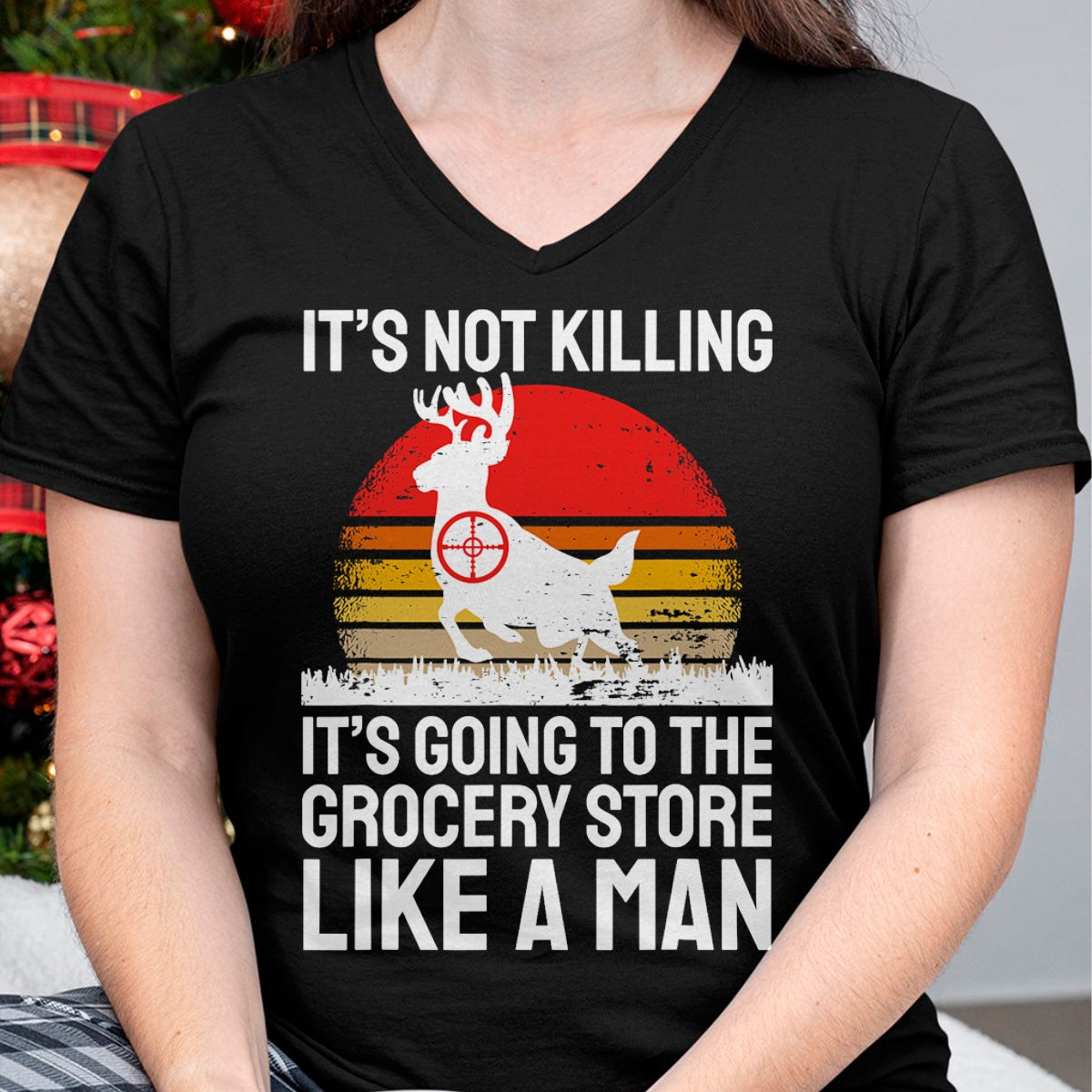 Funny Hunting Shirt, Gift For Hunting Lover Unisex T-Shirt/Hoodie/Sweatshirt HLT00 - Funny Hunter Saying Wild Animal Deer Hunting I Supermarket T-Shirt