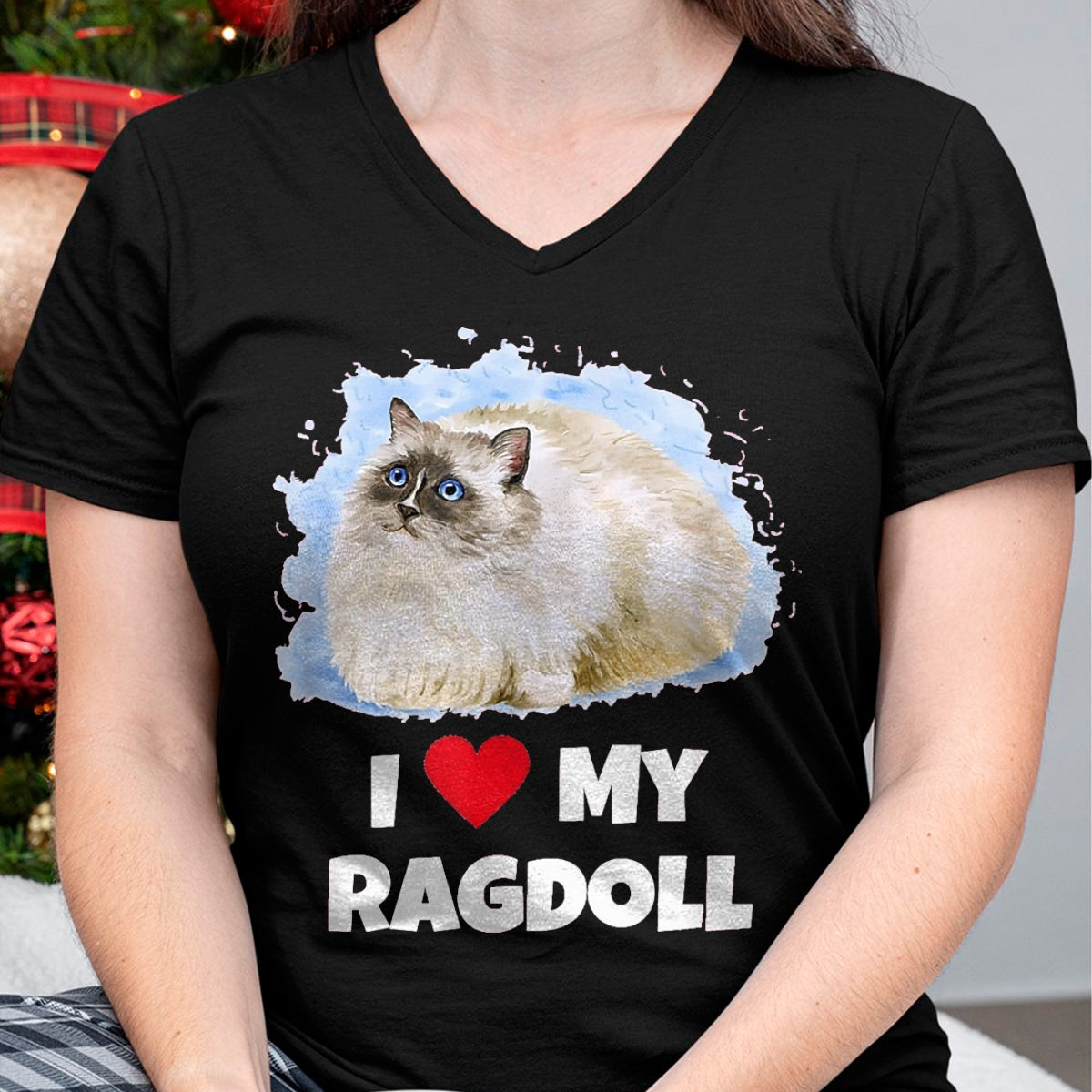 Cat Love Shirt, Funny Cat Lover Gift UnisexT-Shirt/Hoodie/Sweatshirt HLT00 - I Love My Ragdoll Cat T-Shirt T-Shirt, Girls, Red, Small