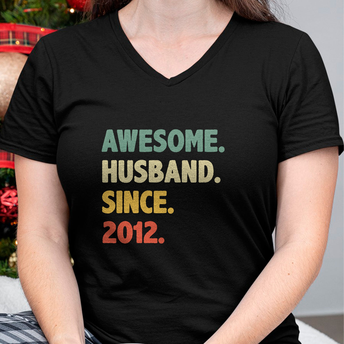 Best Wife Shirt, Wife and Husband Unisex T-Shirt/Hoodie/Sweatshirt HLT00 - 12th Wedding Anniversary Epic Awesome Husband Since 2012 Long Sleeve T-Shirt