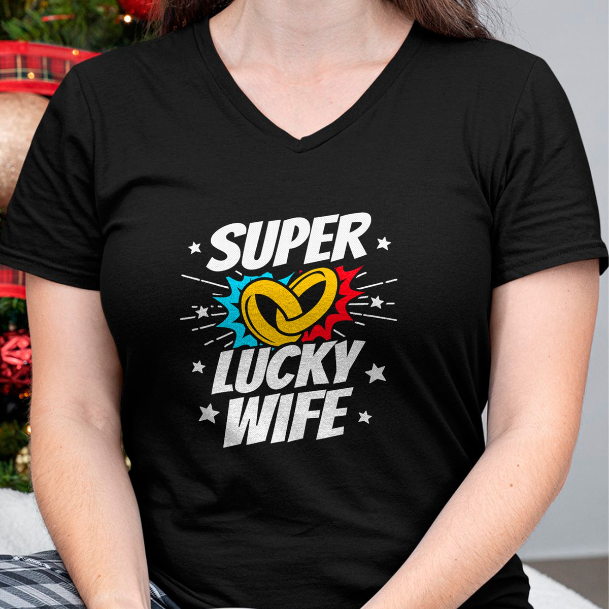 Best Wife Shirt, Wife and Husband Unisex T-Shirt/Hoodie/Sweatshirt HLT00 - Gift for wife T shirt, lucky wife   Married Couple - Lucky Wife - Funny Wedding Anniversary T-Shirt
