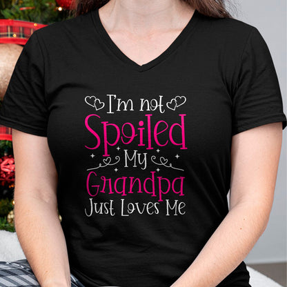 Best Wife Shirt, Wife and Husband Unisex T-Shirt/Hoodie/Sweatshirt HLT00 - I'm Not Spoiled My Grandpa Just Loves Me Funny Granddaughter T-Shirt